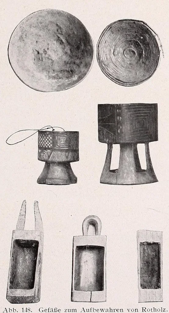 An illustration from Die Pangwe; völkerkundliche Monographie eines westafrikanischen Negerstammes; Ergebnisse der Lübecker Pangwe-expedition 1907-1909 und früherer Forschungen 1904-1907, 1913, leaf 259