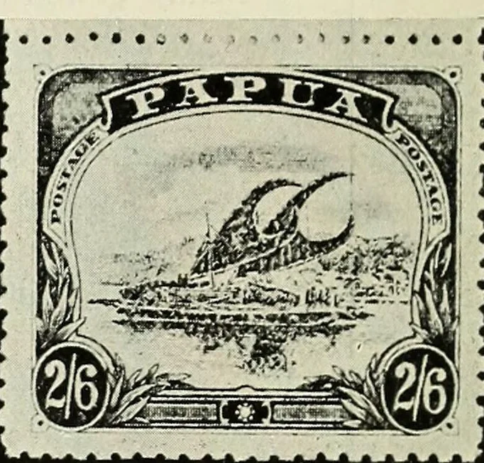 An illustration from Die Postwertzeichen von Papua, 1912, leaf 28