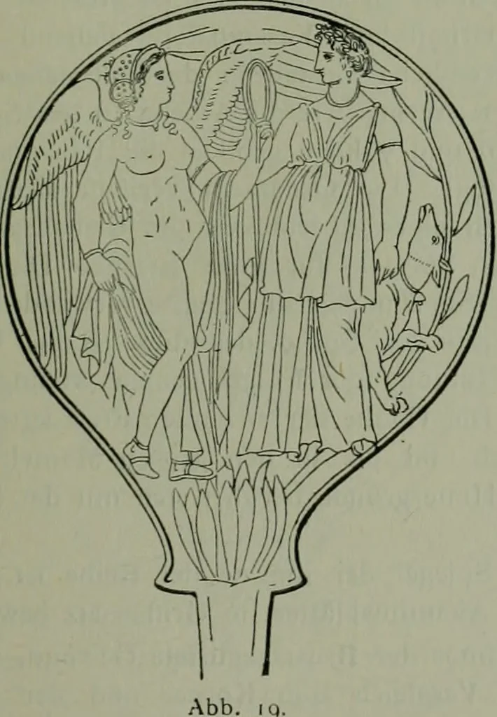 An illustration from Die praenestinischen Spiegel, ein Beitrag zur italischen Kunst- und Kulturgeschichte, 1912, leaf 102