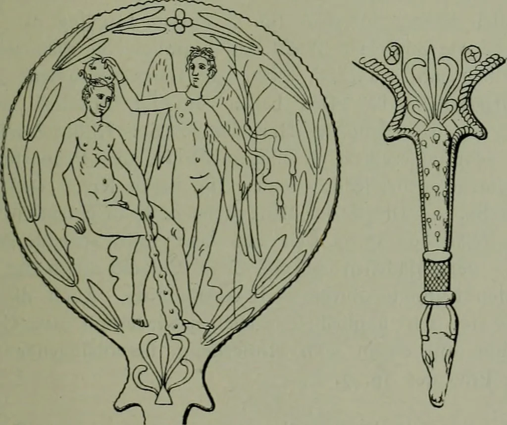 An illustration from Die praenestinischen Spiegel, ein Beitrag zur italischen Kunst- und Kulturgeschichte, 1912, leaf 106