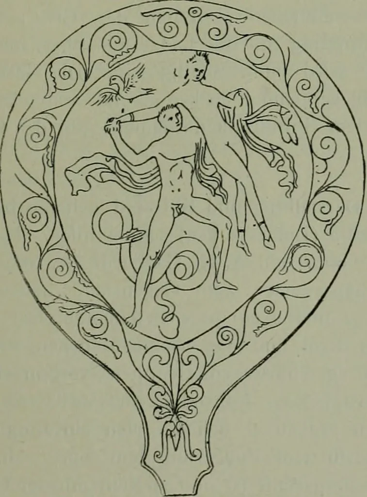 An illustration from Die praenestinischen Spiegel, ein Beitrag zur italischen Kunst- und Kulturgeschichte, 1912, leaf 110