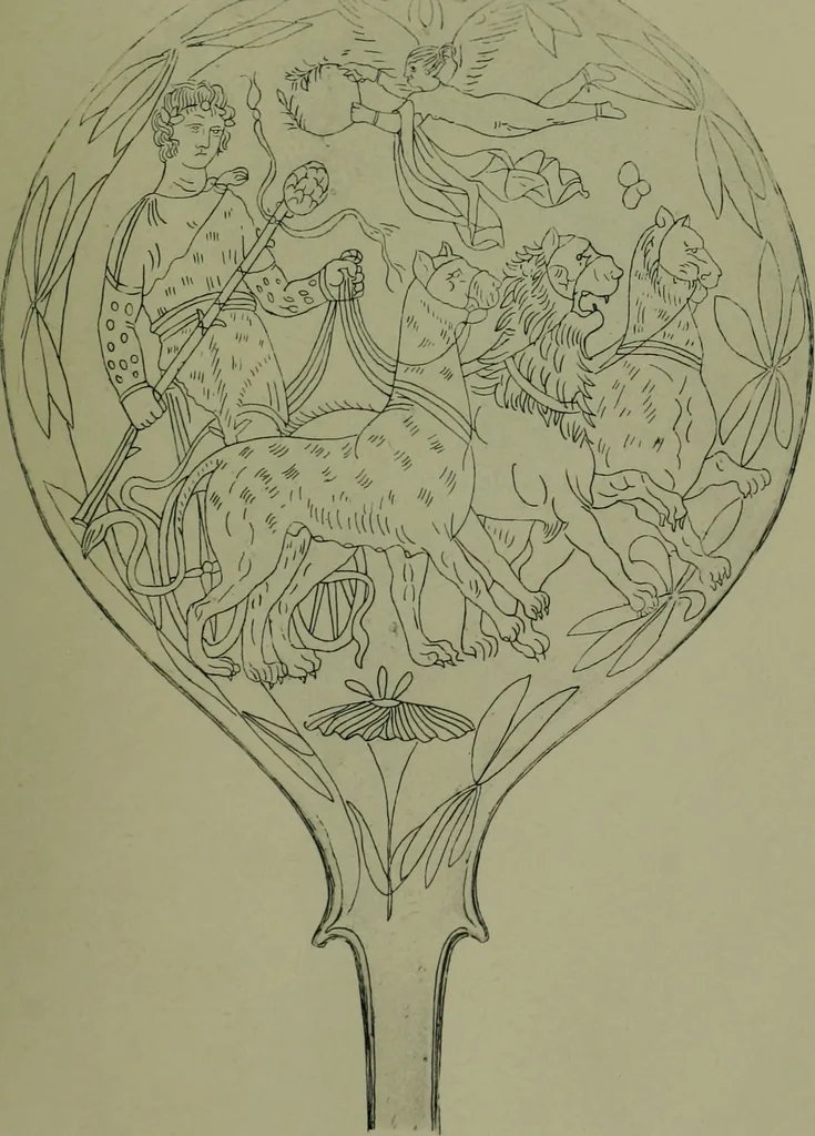 An illustration from Die praenestinischen Spiegel, ein Beitrag zur italischen Kunst- und Kulturgeschichte, 1912, leaf 172