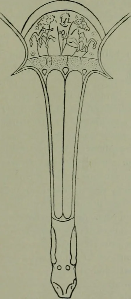 An illustration from Die praenestinischen Spiegel, ein Beitrag zur italischen Kunst- und Kulturgeschichte, 1912, leaf 86