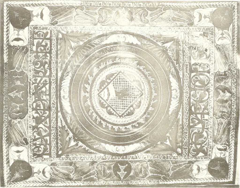 An illustration from Die Regensburger Buchmalerei des X. und XI. Jahrhunderts, Studien zur Geschichte der deutschen Malerei des frühen Mittelalters, 1901, leaf 250