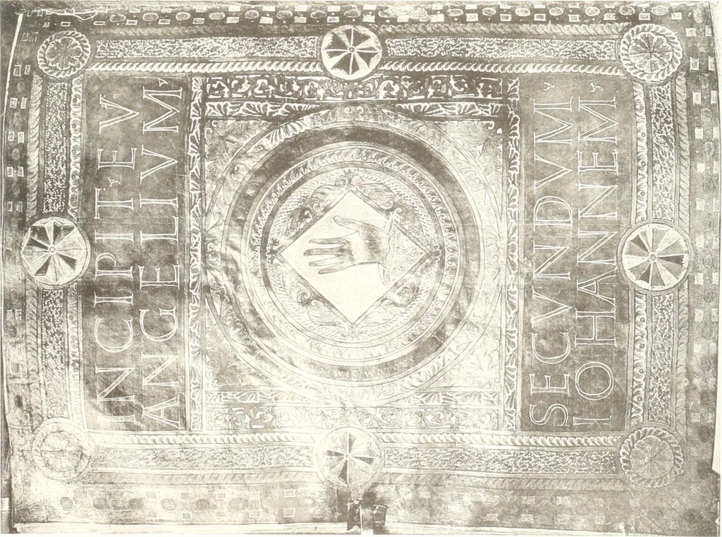 An illustration from Die Regensburger Buchmalerei des X. und XI. Jahrhunderts, Studien zur Geschichte der deutschen Malerei des frühen Mittelalters, 1901, leaf 250
