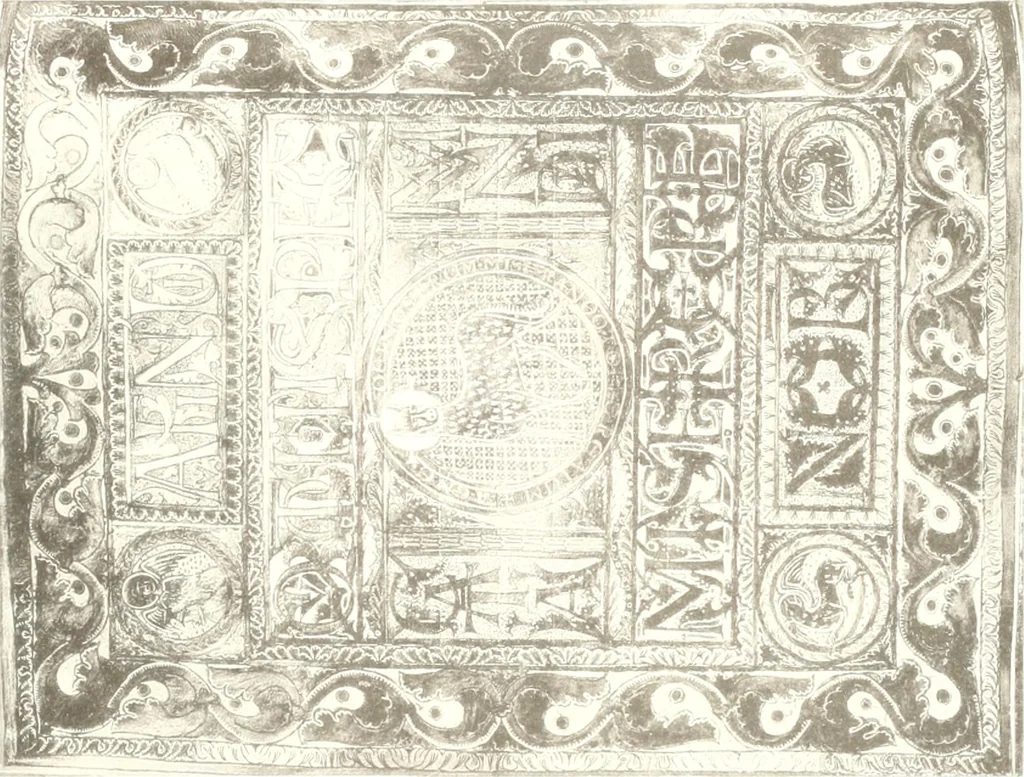 An illustration from Die Regensburger Buchmalerei des X. und XI. Jahrhunderts, Studien zur Geschichte der deutschen Malerei des frühen Mittelalters, 1901, leaf 252