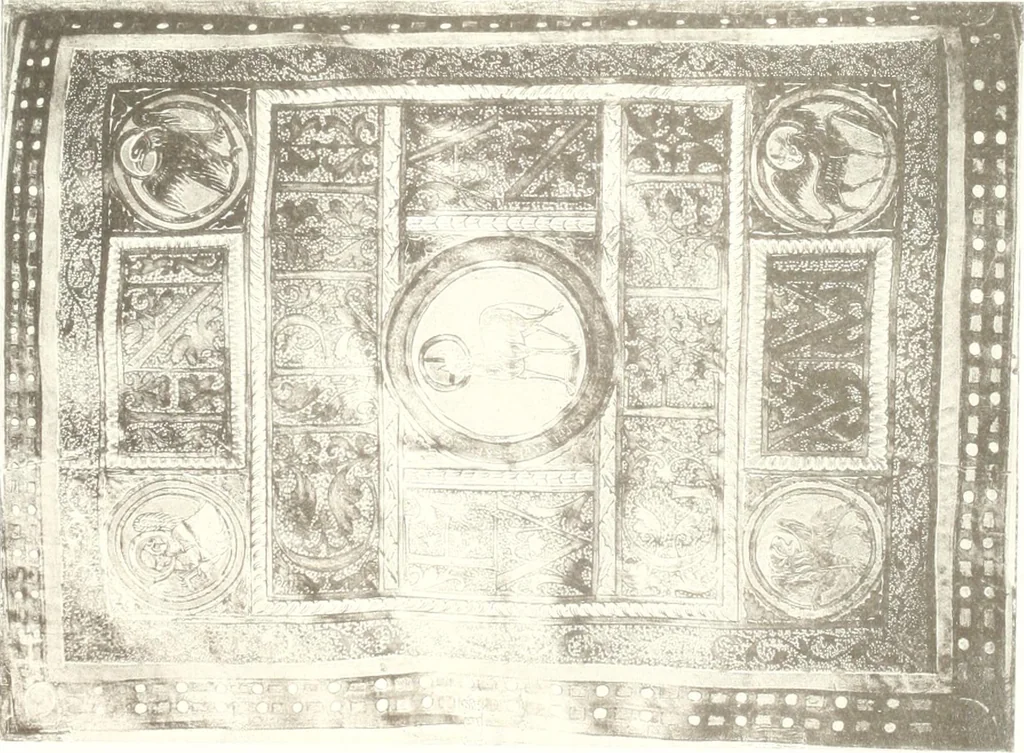 An illustration from Die Regensburger Buchmalerei des X. und XI. Jahrhunderts, Studien zur Geschichte der deutschen Malerei des frühen Mittelalters, 1901, leaf 252