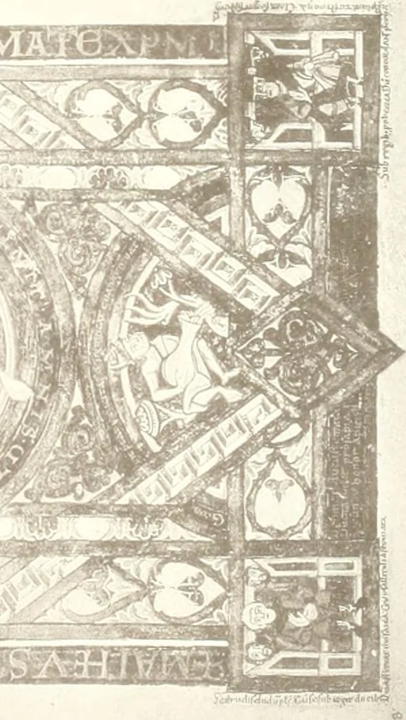 An illustration from Die Regensburger Buchmalerei des X. und XI. Jahrhunderts, Studien zur Geschichte der deutschen Malerei des frühen Mittelalters, 1901, leaf 268