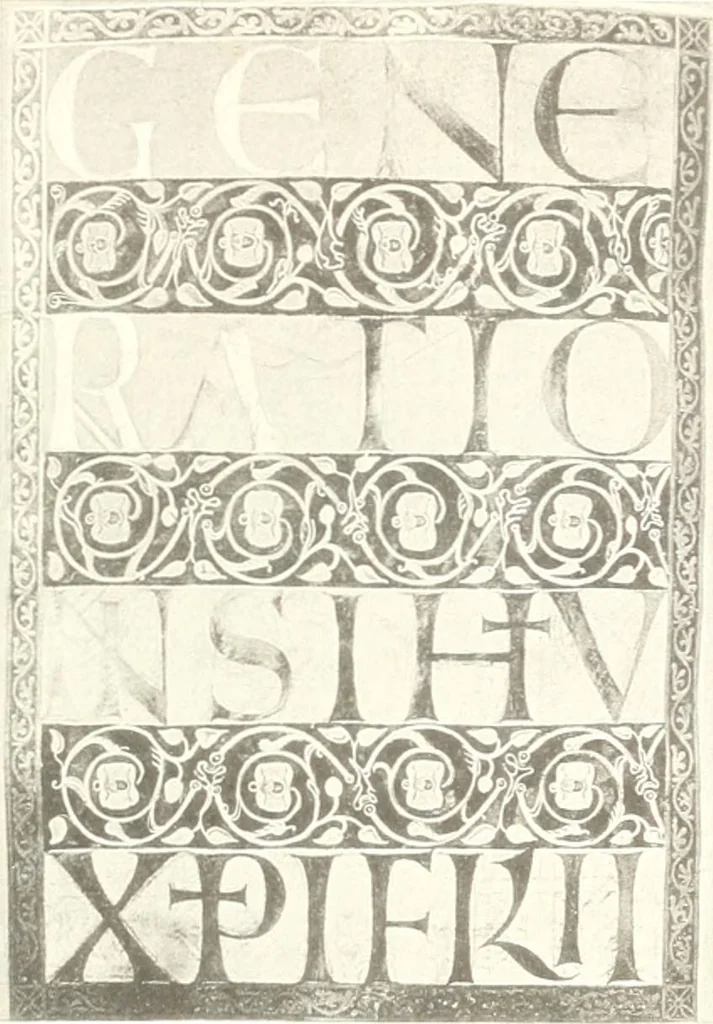 An illustration from Die Regensburger Buchmalerei des X. und XI. Jahrhunderts, Studien zur Geschichte der deutschen Malerei des frühen Mittelalters, 1901, leaf 274