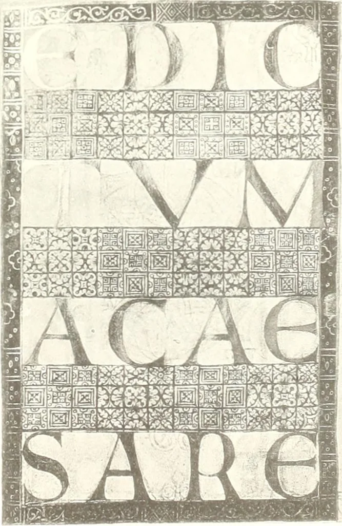 An illustration from Die Regensburger Buchmalerei des X. und XI. Jahrhunderts, Studien zur Geschichte der deutschen Malerei des frühen Mittelalters, 1901, leaf 274