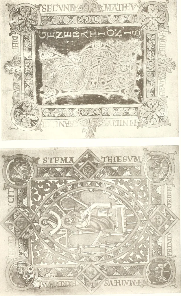 An illustration from Die Regensburger Buchmalerei des X. und XI. Jahrhunderts, Studien zur Geschichte der deutschen Malerei des frühen Mittelalters, 1901, leaf 278