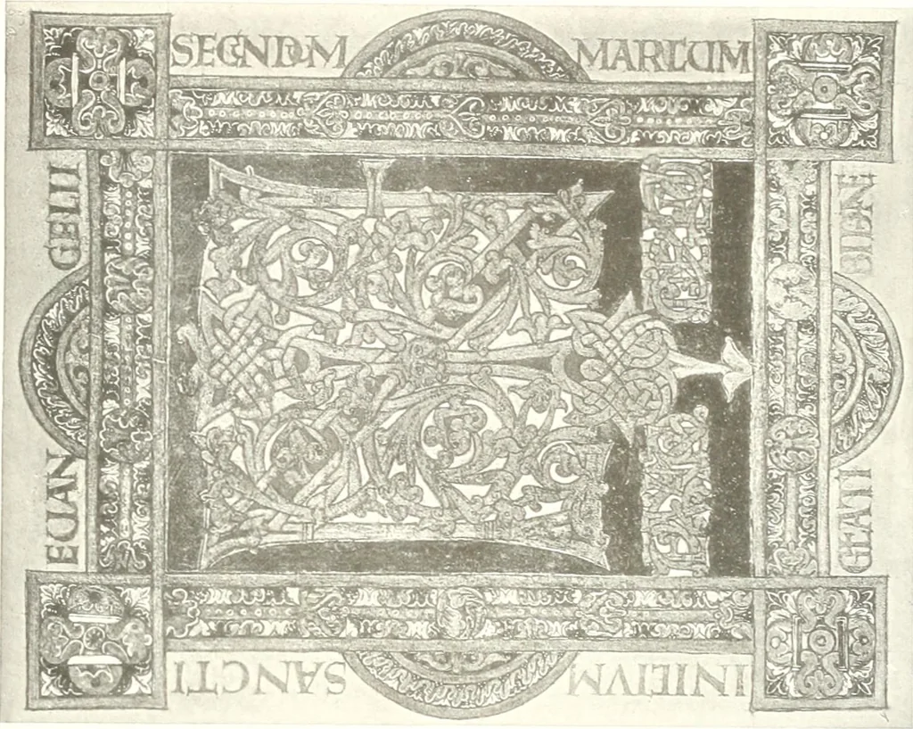 An illustration from Die Regensburger Buchmalerei des X. und XI. Jahrhunderts, Studien zur Geschichte der deutschen Malerei des frühen Mittelalters, 1901, leaf 280