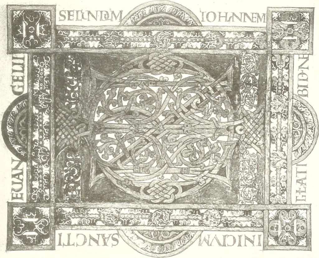 An illustration from Die Regensburger Buchmalerei des X. und XI. Jahrhunderts, Studien zur Geschichte der deutschen Malerei des frühen Mittelalters, 1901, leaf 282