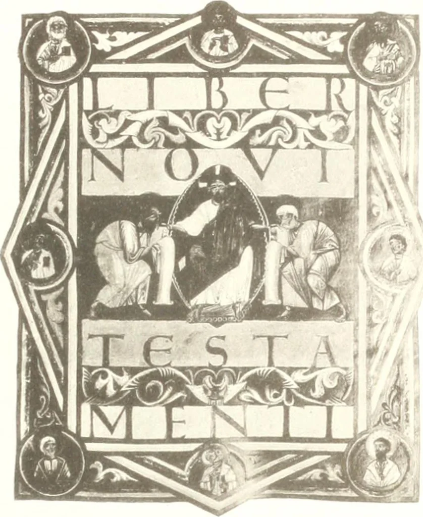 An illustration from Die Regensburger Buchmalerei des X. und XI. Jahrhunderts, Studien zur Geschichte der deutschen Malerei des frühen Mittelalters, 1901, leaf 284