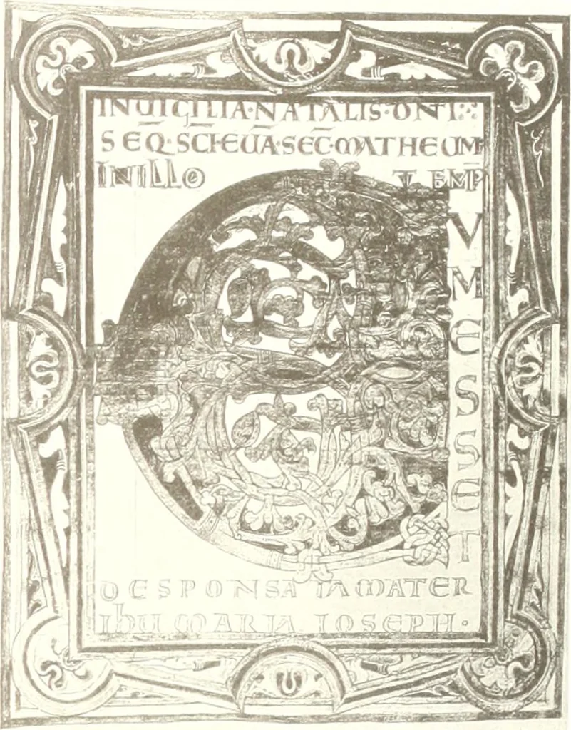 An illustration from Die Regensburger Buchmalerei des X. und XI. Jahrhunderts, Studien zur Geschichte der deutschen Malerei des frühen Mittelalters, 1901, leaf 284