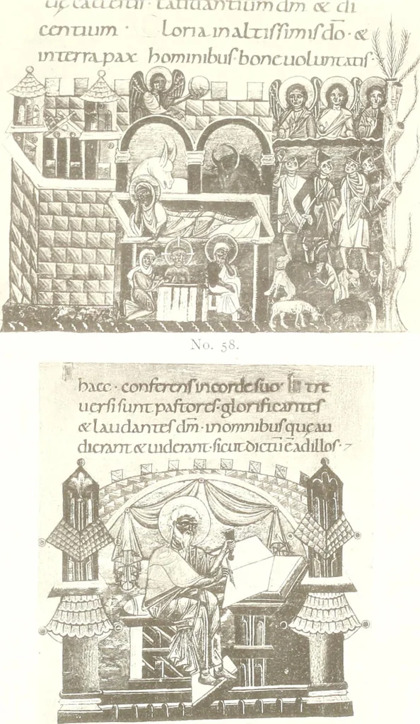 An illustration from Die Regensburger Buchmalerei des X. und XI. Jahrhunderts, Studien zur Geschichte der deutschen Malerei des frühen Mittelalters, 1901, leaf 286