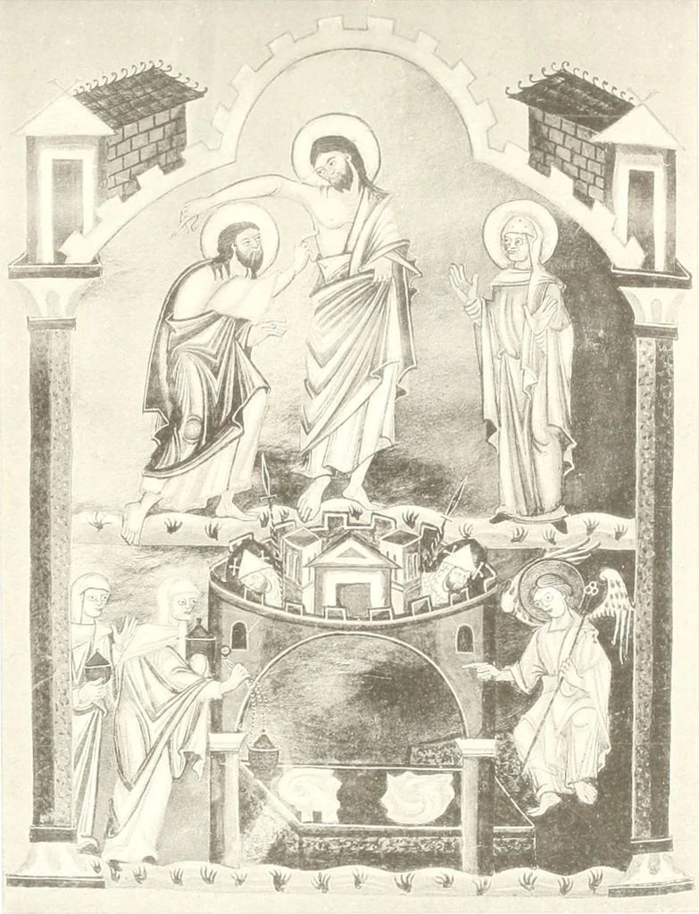 An illustration from Die Regensburger Buchmalerei des X. und XI. Jahrhunderts, Studien zur Geschichte der deutschen Malerei des frühen Mittelalters, 1901, leaf 292