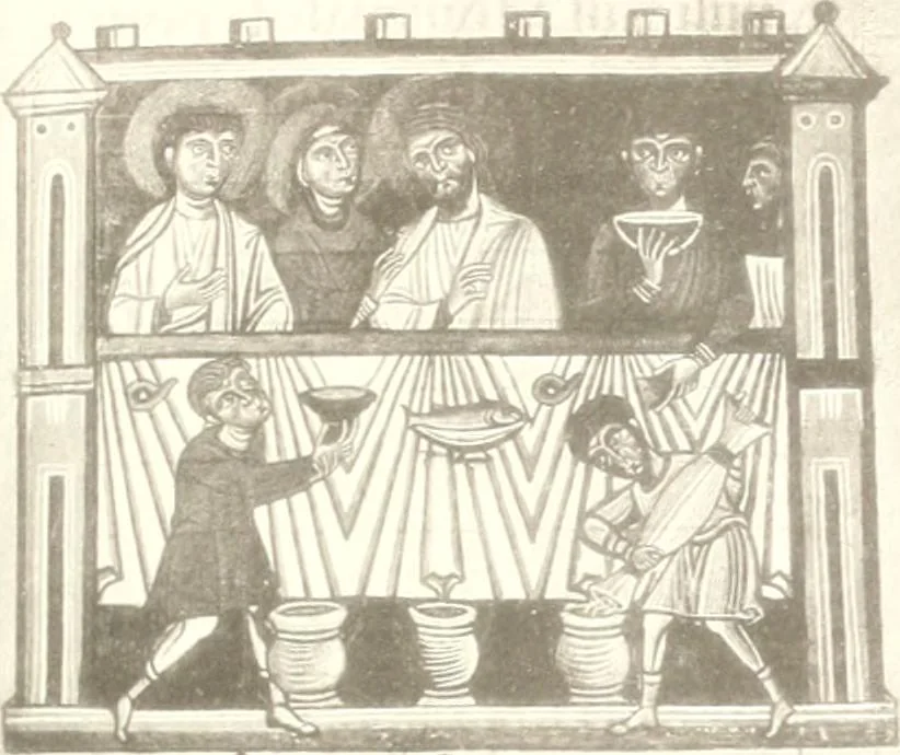 An illustration from Die Regensburger Buchmalerei des X. und XI. Jahrhunderts, Studien zur Geschichte der deutschen Malerei des frühen Mittelalters, 1901, leaf 300