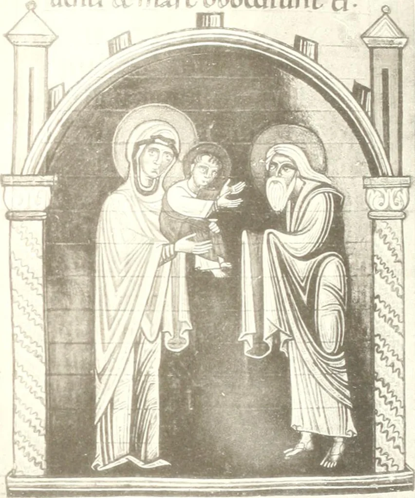 An illustration from Die Regensburger Buchmalerei des X. und XI. Jahrhunderts, Studien zur Geschichte der deutschen Malerei des frühen Mittelalters, 1901, leaf 300