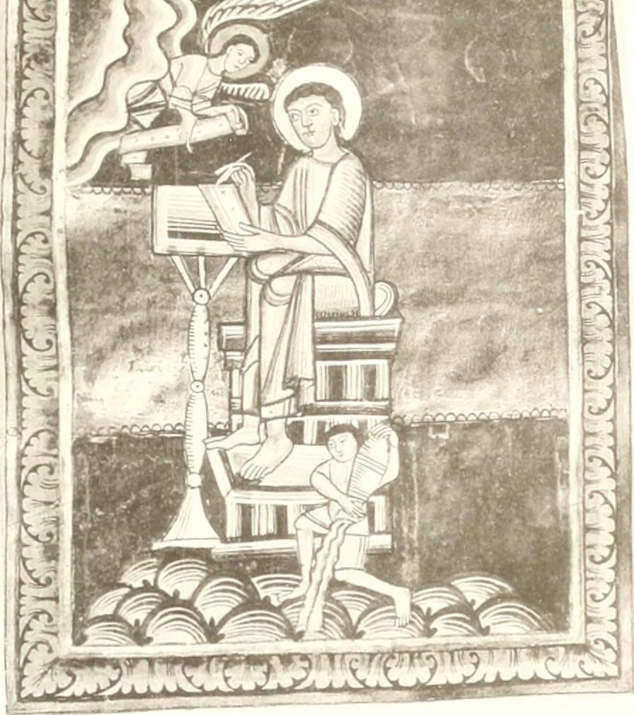 An illustration from Die Regensburger Buchmalerei des X. und XI. Jahrhunderts, Studien zur Geschichte der deutschen Malerei des frühen Mittelalters, 1901, leaf 310