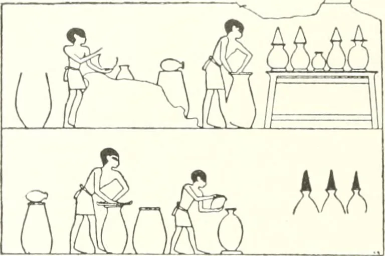 An illustration from Die Reliefs und Malereien des mittleren Reiches (VII.-XVII. Dynastie, ca. 2475-1580 v. Chr.) : Material zur agyptischen Kulturgeschichte, 1922, leaf 100