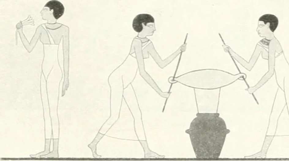 An illustration from Die Reliefs und Malereien des mittleren Reiches (VII.-XVII. Dynastie, ca. 2475-1580 v. Chr.) : Material zur agyptischen Kulturgeschichte, 1922, leaf 103