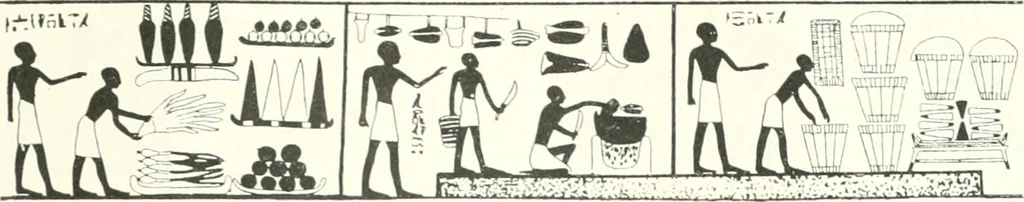 An illustration from Die Reliefs und Malereien des mittleren Reiches (VII.-XVII. Dynastie, ca. 2475-1580 v. Chr.) : Material zur agyptischen Kulturgeschichte, 1922, leaf 123