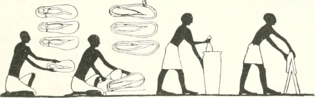 An illustration from Die Reliefs und Malereien des mittleren Reiches (VII.-XVII. Dynastie, ca. 2475-1580 v. Chr.) : Material zur agyptischen Kulturgeschichte, 1922, leaf 139