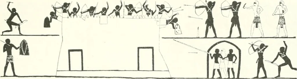 An illustration from Die Reliefs und Malereien des mittleren Reiches (VII.-XVII. Dynastie, ca. 2475-1580 v. Chr.) : Material zur agyptischen Kulturgeschichte, 1922, leaf 173