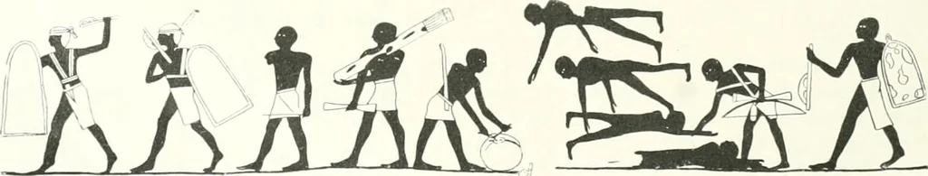An illustration from Die Reliefs und Malereien des mittleren Reiches (VII.-XVII. Dynastie, ca. 2475-1580 v. Chr.) : Material zur agyptischen Kulturgeschichte, 1922, leaf 178