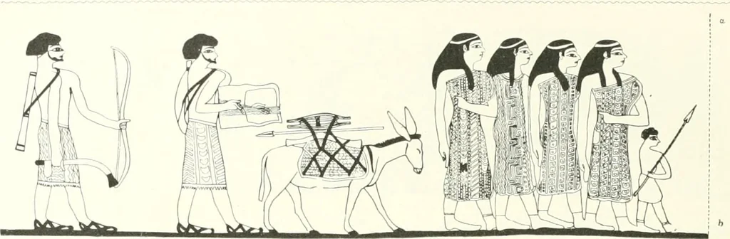 An illustration from Die Reliefs und Malereien des mittleren Reiches (VII.-XVII. Dynastie, ca. 2475-1580 v. Chr.) : Material zur agyptischen Kulturgeschichte, 1922, leaf 180