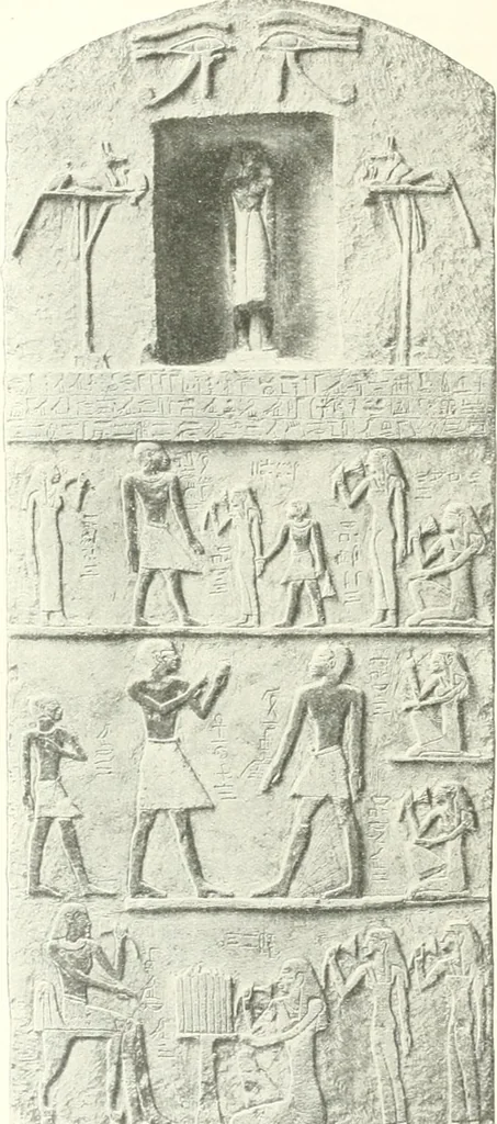 An illustration from Die Reliefs und Malereien des mittleren Reiches (VII.-XVII. Dynastie, ca. 2475-1580 v. Chr.) : Material zur agyptischen Kulturgeschichte, 1922, leaf 32