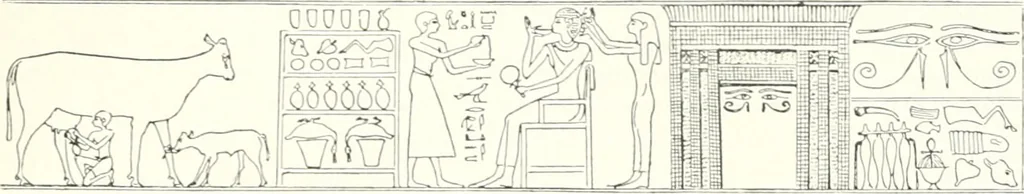 An illustration from Die Reliefs und Malereien des mittleren Reiches (VII.-XVII. Dynastie, ca. 2475-1580 v. Chr.) : Material zur agyptischen Kulturgeschichte, 1922, leaf 51