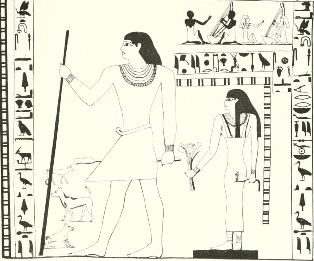 An illustration from Die Reliefs und Malereien des mittleren Reiches (VII.-XVII. Dynastie, ca. 2475-1580 v. Chr.) : Material zur agyptischen Kulturgeschichte, 1922, leaf 65
