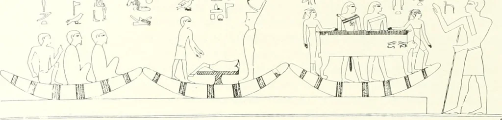 An illustration from Die Reliefs und Malereien des mittleren Reiches (VII.-XVII. Dynastie, ca. 2475-1580 v. Chr.) : Material zur agyptischen Kulturgeschichte, 1922, leaf 76