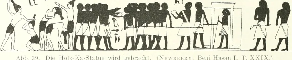 An illustration from Die Reliefs und Malereien des mittleren Reiches (VII.-XVII. Dynastie, ca. 2475-1580 v. Chr.) : Material zur agyptischen Kulturgeschichte, 1922, leaf 78