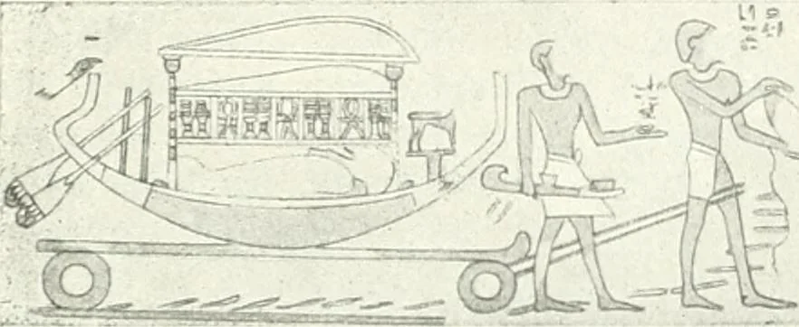 An illustration from Die Reliefs und Malereien des mittleren Reiches (VII.-XVII. Dynastie, ca. 2475-1580 v. Chr.) : Material zur agyptischen Kulturgeschichte, 1922, leaf 83