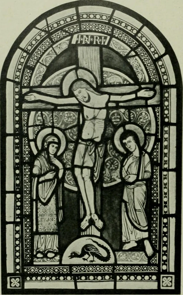 An illustration from Die rheinischen Glasmalereien vom 12. bis zum 16. Jahrhundert, 1912, leaf 105