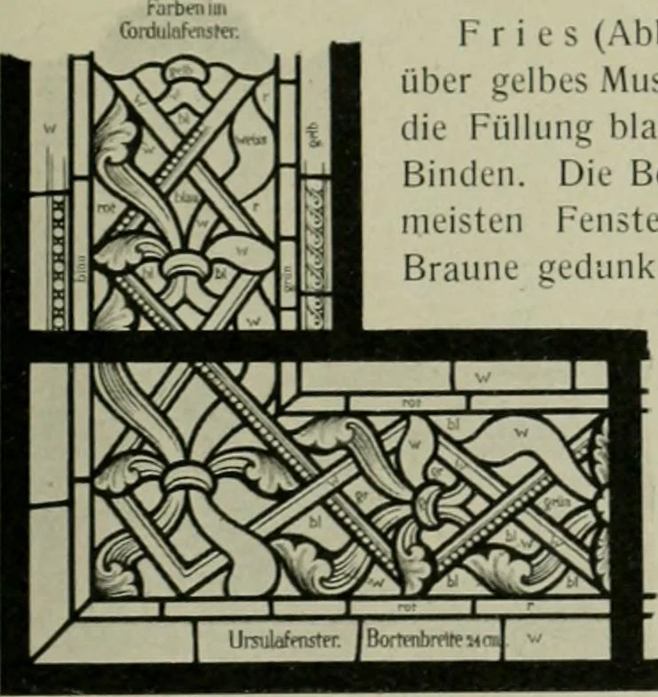An illustration from Die rheinischen Glasmalereien vom 12. bis zum 16. Jahrhundert, 1912, leaf 114