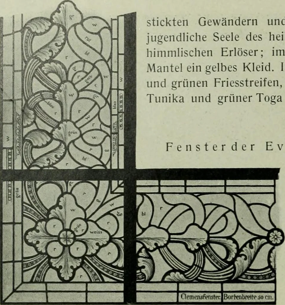 An illustration from Die rheinischen Glasmalereien vom 12. bis zum 16. Jahrhundert, 1912, leaf 125