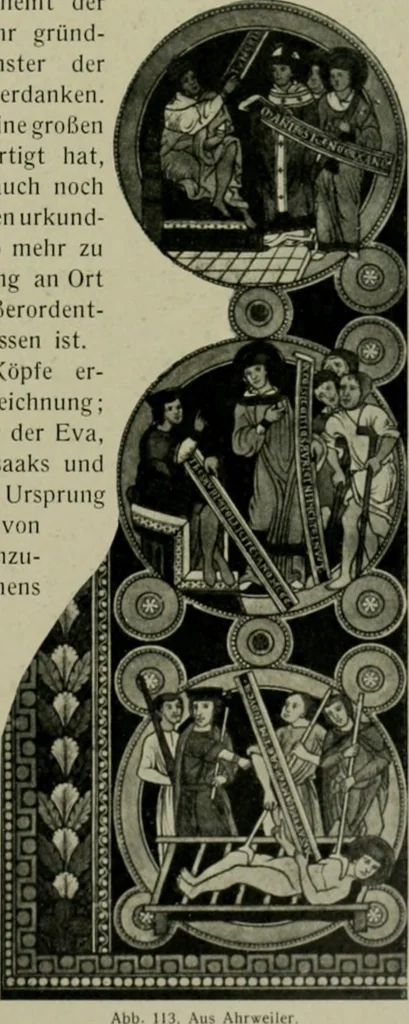 An illustration from Die rheinischen Glasmalereien vom 12. bis zum 16. Jahrhundert, 1912, leaf 136