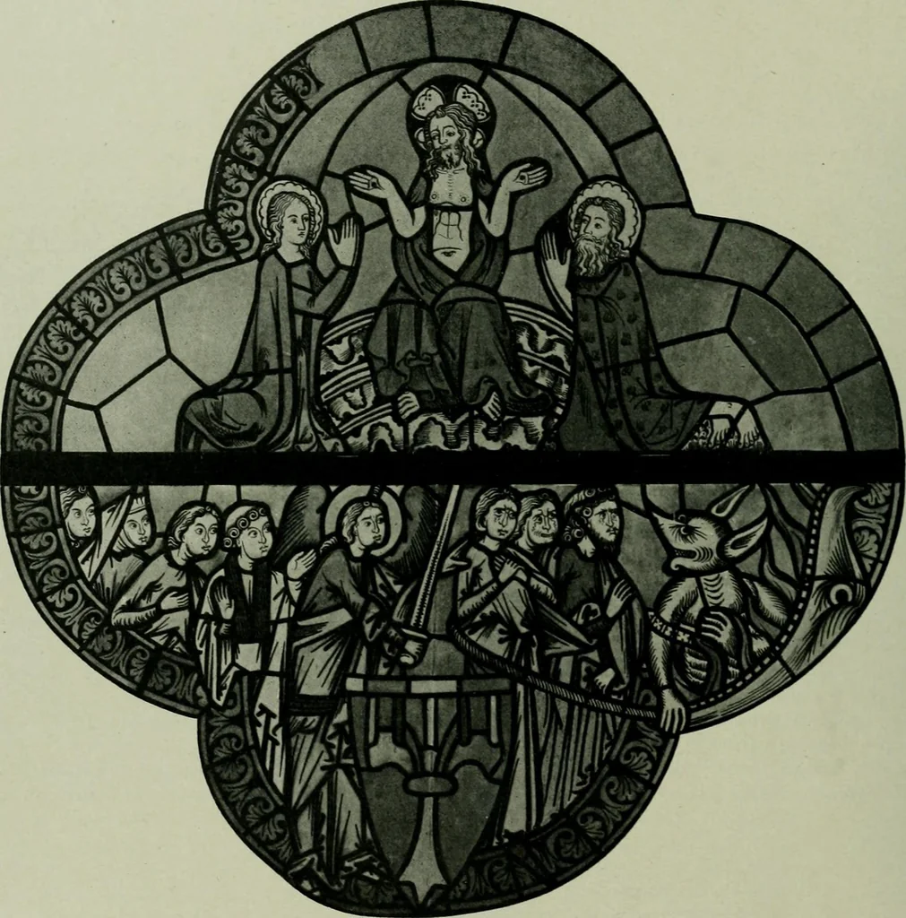 An illustration from Die rheinischen Glasmalereien vom 12. bis zum 16. Jahrhundert, 1912, leaf 151