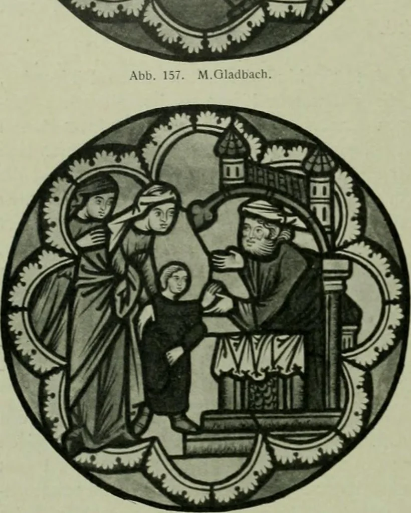 An illustration from Die rheinischen Glasmalereien vom 12. bis zum 16. Jahrhundert, 1912, leaf 153