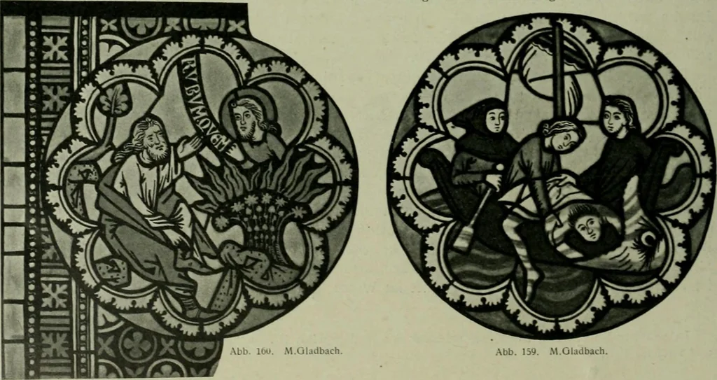 An illustration from Die rheinischen Glasmalereien vom 12. bis zum 16. Jahrhundert, 1912, leaf 153