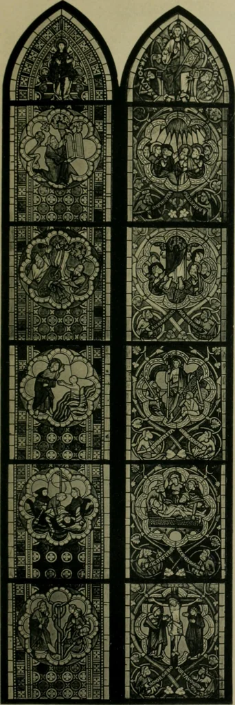 An illustration from Die rheinischen Glasmalereien vom 12. bis zum 16. Jahrhundert, 1912, leaf 154