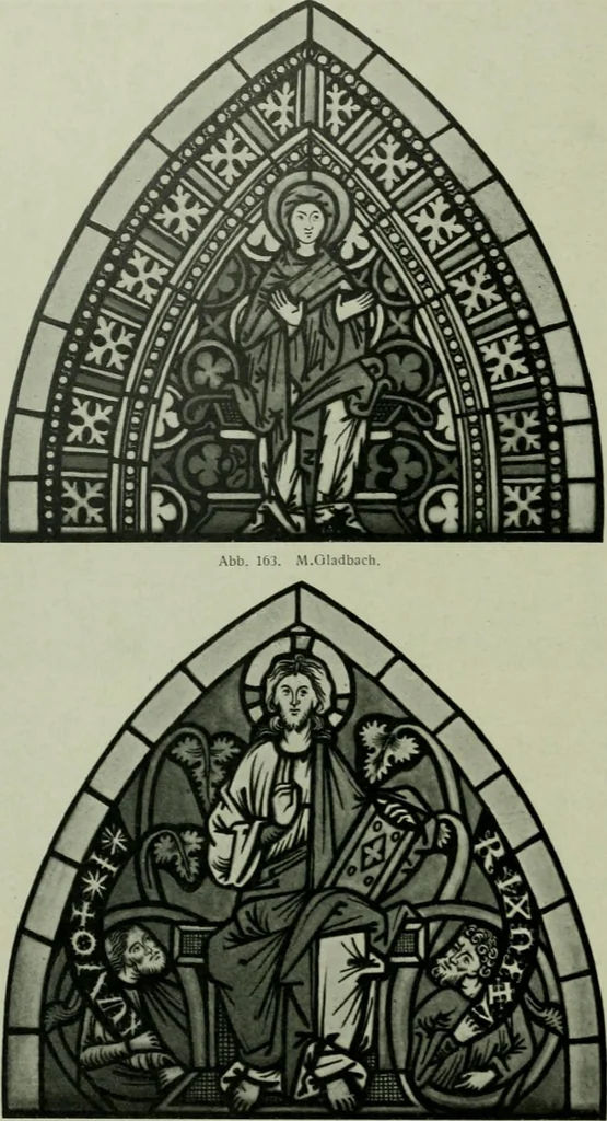 An illustration from Die rheinischen Glasmalereien vom 12. bis zum 16. Jahrhundert, 1912, leaf 157