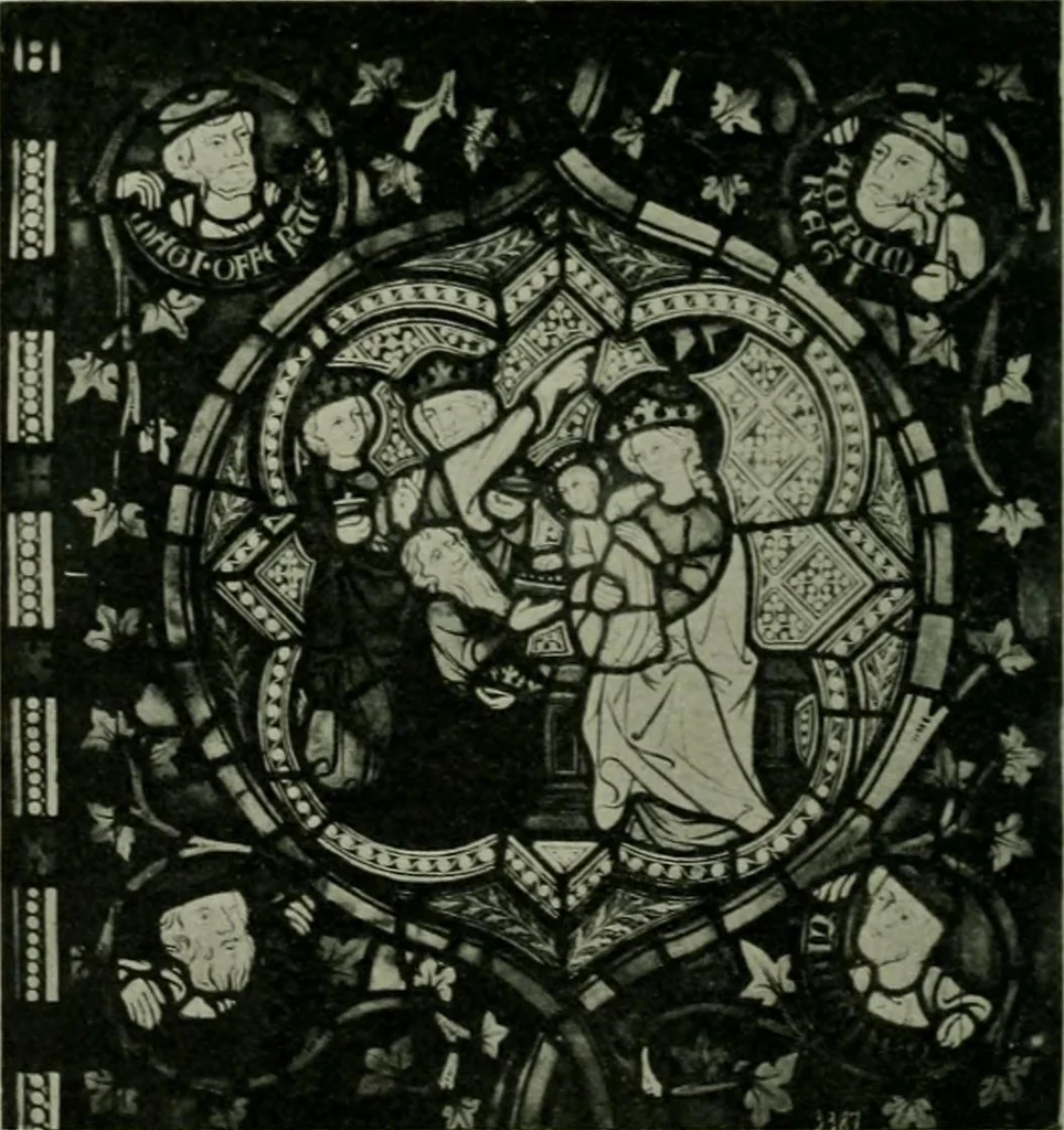 An illustration from Die rheinischen Glasmalereien vom 12. bis zum 16. Jahrhundert, 1912, leaf 159