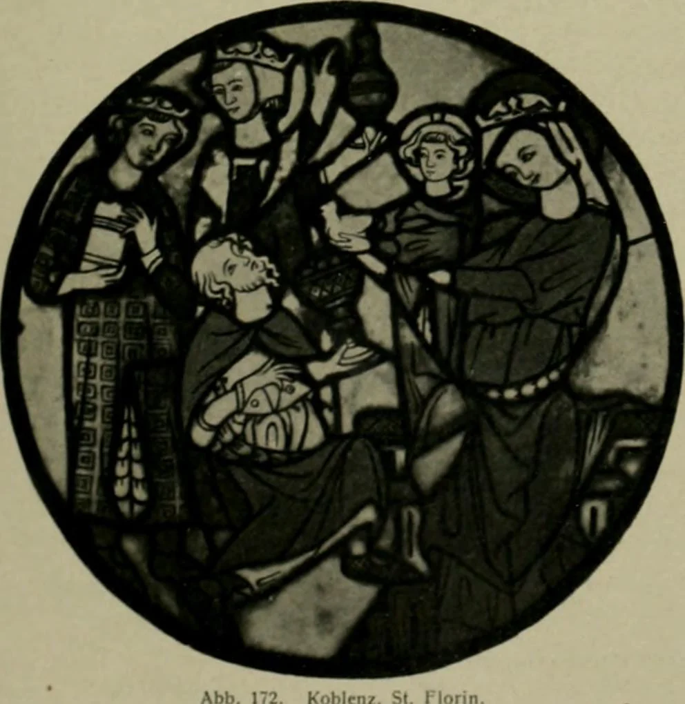 An illustration from Die rheinischen Glasmalereien vom 12. bis zum 16. Jahrhundert, 1912, leaf 164