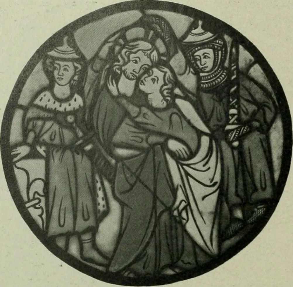 An illustration from Die rheinischen Glasmalereien vom 12. bis zum 16. Jahrhundert, 1912, leaf 165