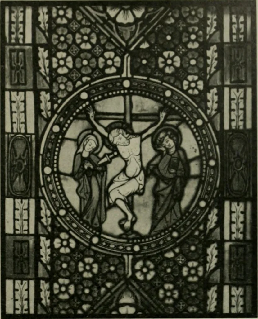 An illustration from Die rheinischen Glasmalereien vom 12. bis zum 16. Jahrhundert, 1912, leaf 166
